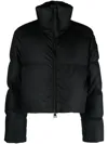 Garnet Cropped Puffer Jacket In Black