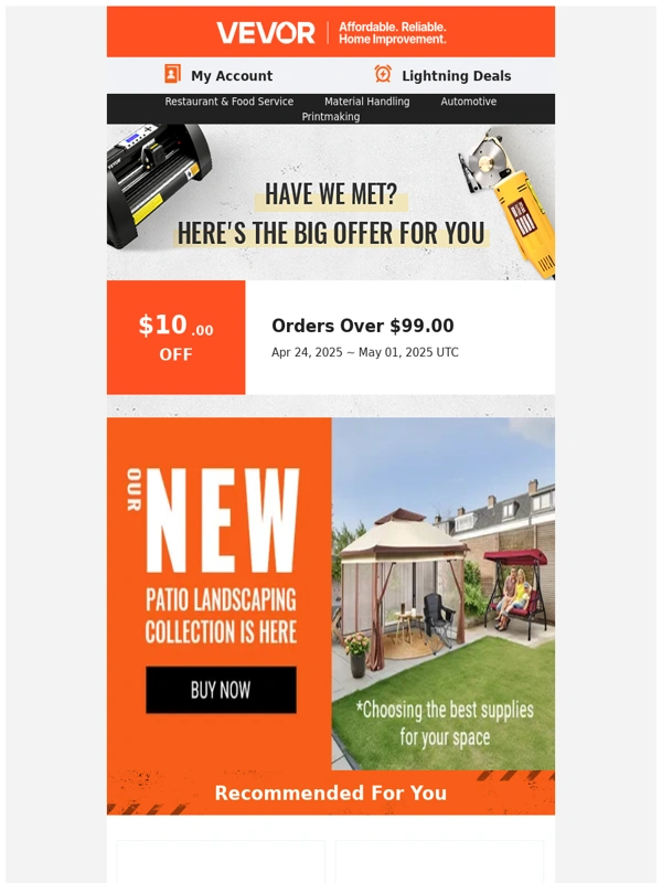 Vevor - Start Shopping with Special First Order Savings