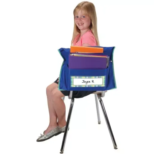 Store More Dual Storage Deep-Pocket Chair Pockets - 36 Pack - Blue/ Mint by Really Good Stuff