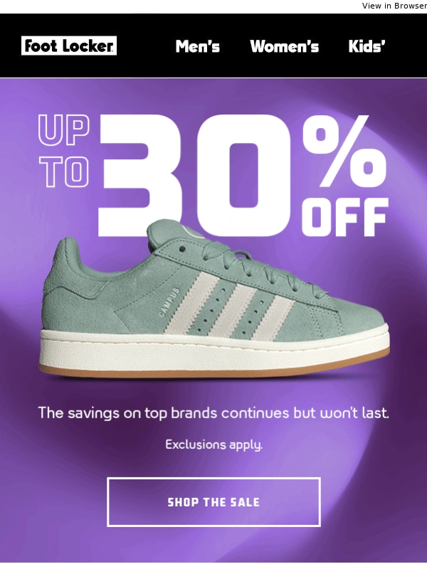 Foot Locker - Find sneakers for mom for up to 30% off!