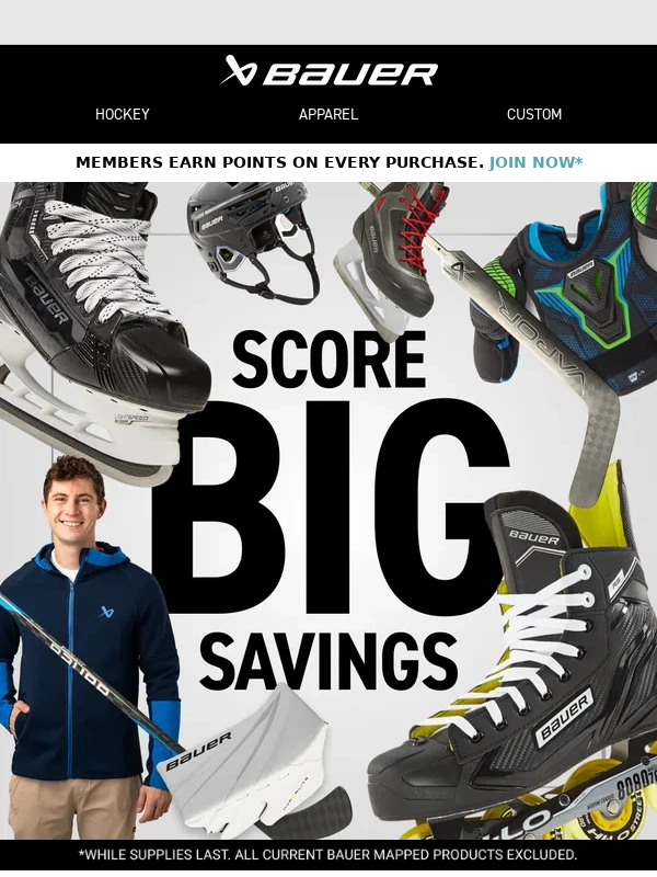 Bauer Hockey - There's Still Time to Grab These Deals