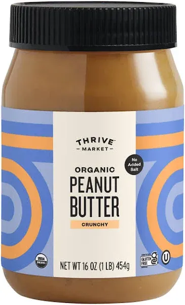 Thrive Market Organic Crunchy Peanut Butter 16 Oz Jar