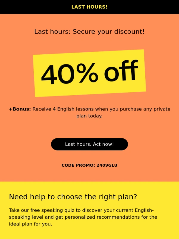 Cambly - Last hours: Secure a 40% discount on your English practice