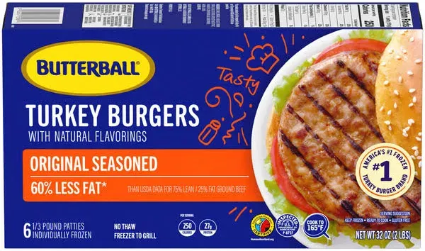 Butterball Original Seasoned Turkey Burgers