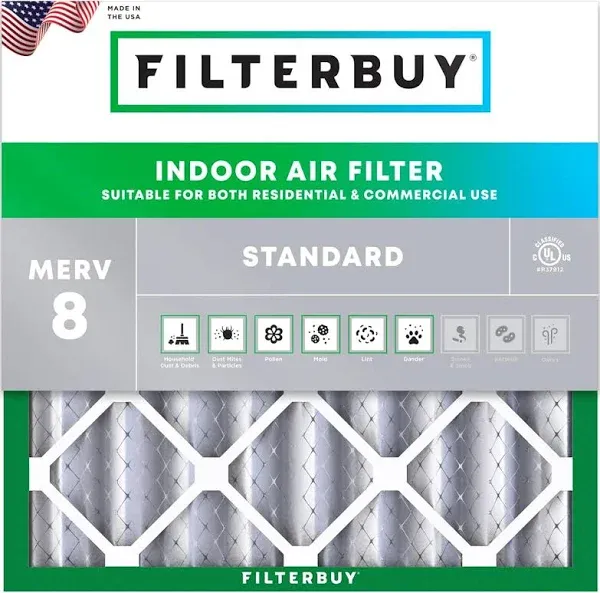 Filterbuy Air Filter Merv 8 Dust Defense