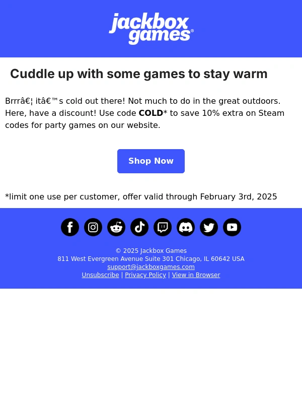 Jackbox Games - Hurry! Come inside before you freeze! ?