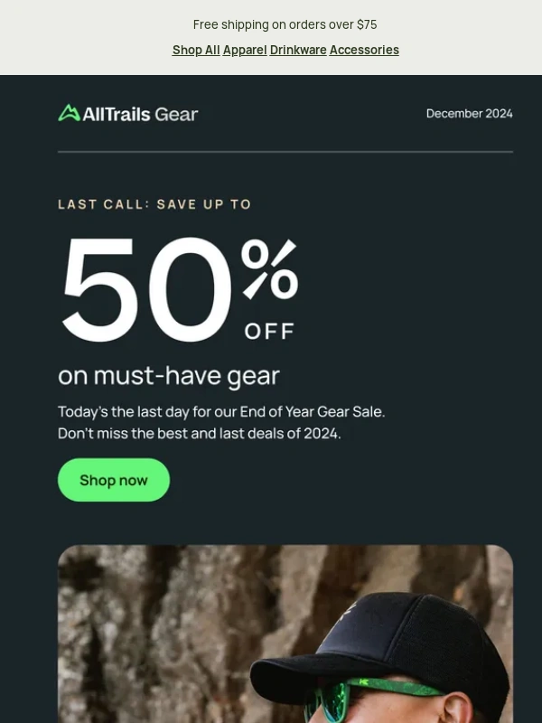Alltrails - Don’t miss up to 50% off gear
