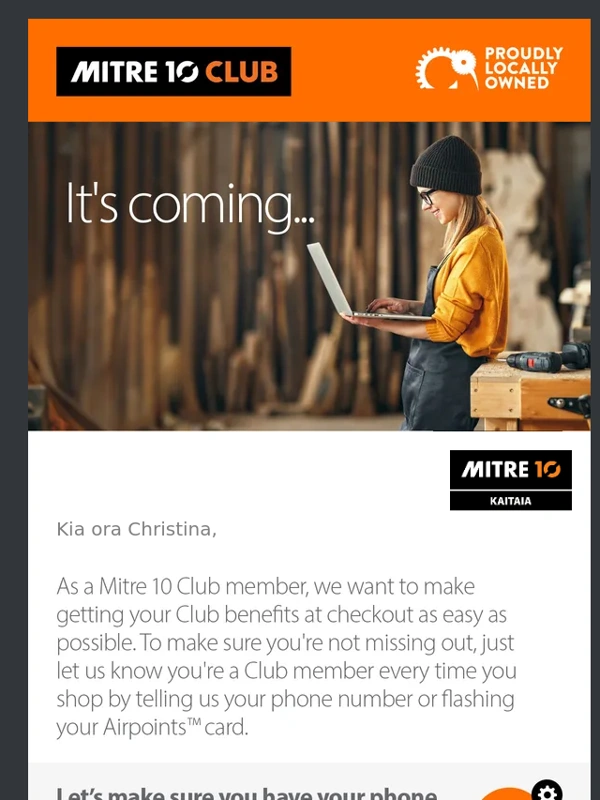 Mitre 10 - Get ready …