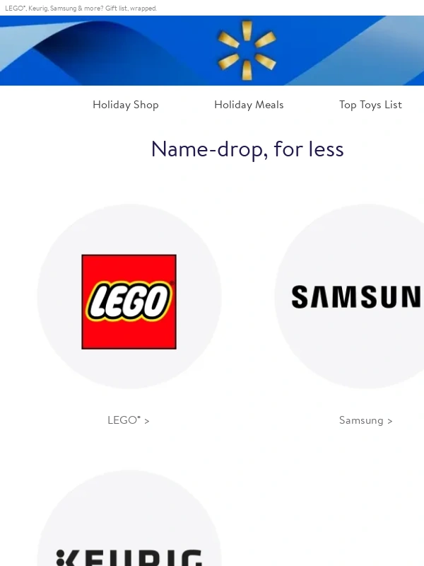Walmart - Put a bow on these brands ?