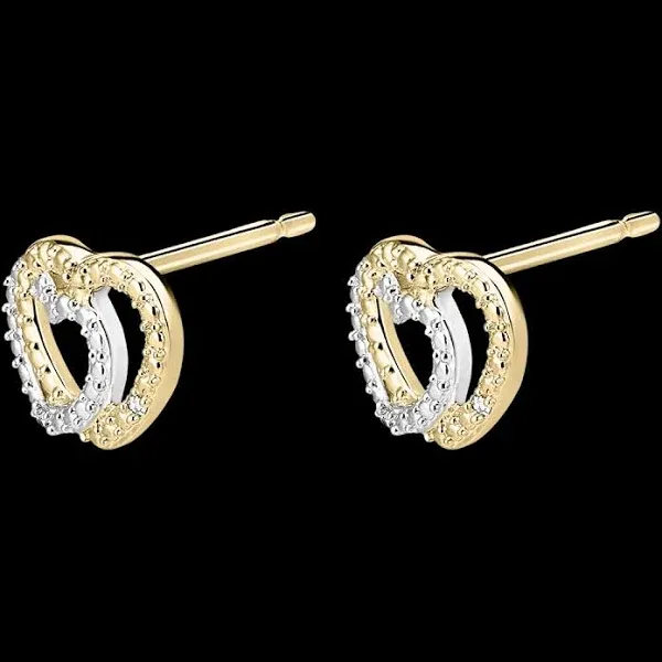18 Karat White Gold Diamond Heart Accomplices Stud Earrings
