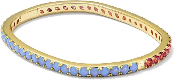 Kendra Scott Chandler Gold Bangle Bracelet in White Opalite Mix