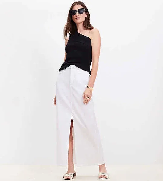 Women's Loft Denim Maxi Skirt