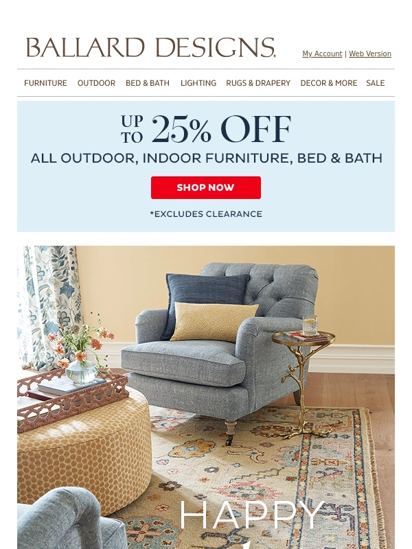 Ballard Designs - Design your new happy place with us