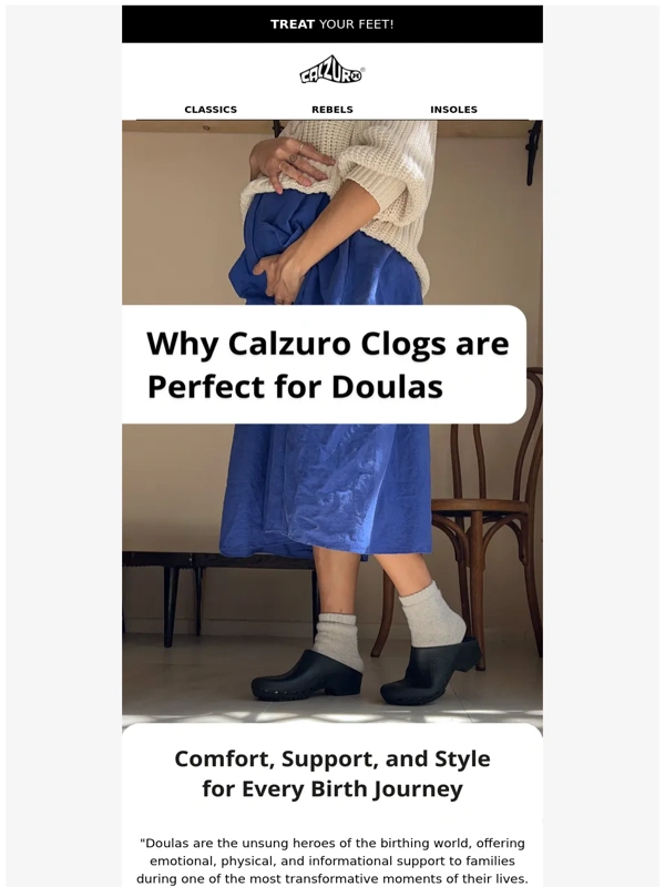 Calzuro - 4 Reasons Why Calzuro Clogs are PERFECT for Doulas ?