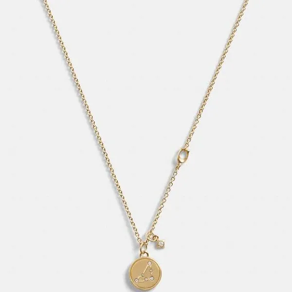 Coach Women's Capricorn Coin Pendant Necklace