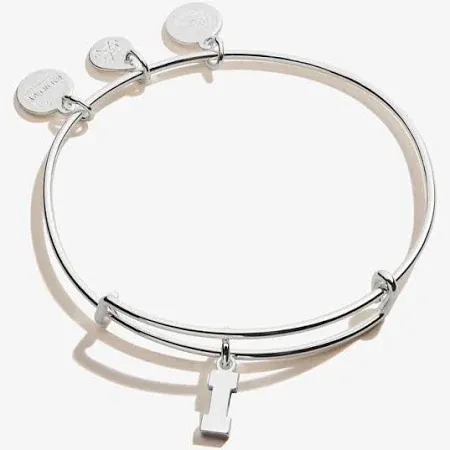 Alex and Ani Initial III Bangle Bracelet Shiny