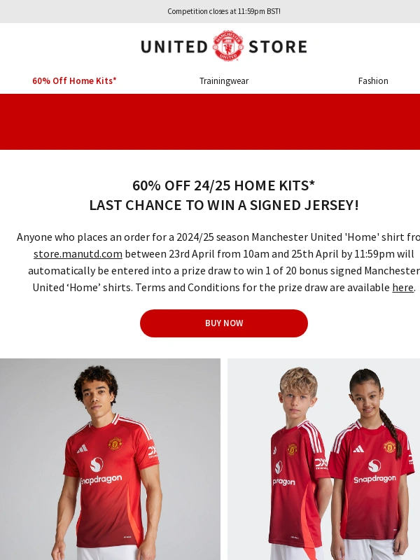 Manutd - Time's Running Out: Buy Now to Enter for a Signed Jersey ?