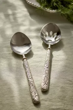 Anthropologie Augustine Stainless Steel Serving Set - 2-Piece