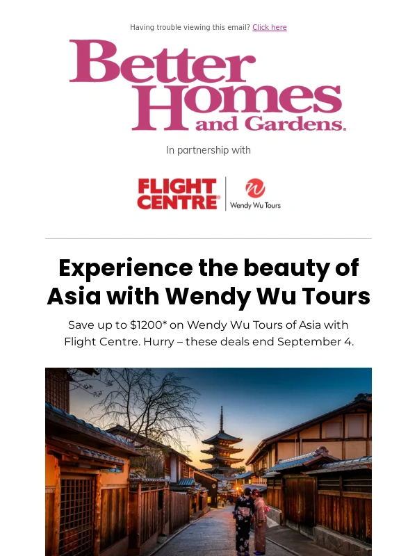 Bhg - Escape to Asia and save up to $1200*