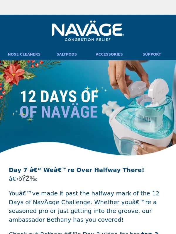 Navage - 3 Tips for 12 Days of Naväge (Over Halfway!)
