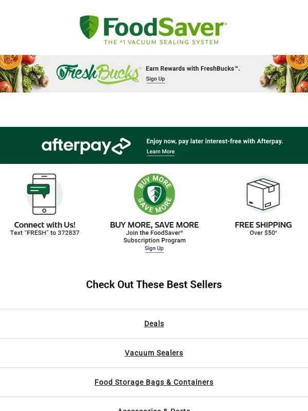 FoodSaver - ? Countdown to Summer: Up to 25% Off Sitewide!