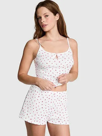 Cotton Heart Pointelle Sleep Shorts