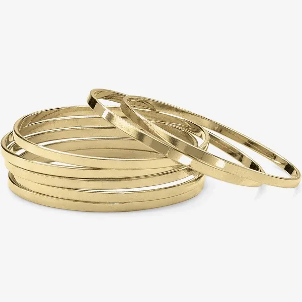 PalmBeach Jewelry Set of 7 Bangle Bracelets