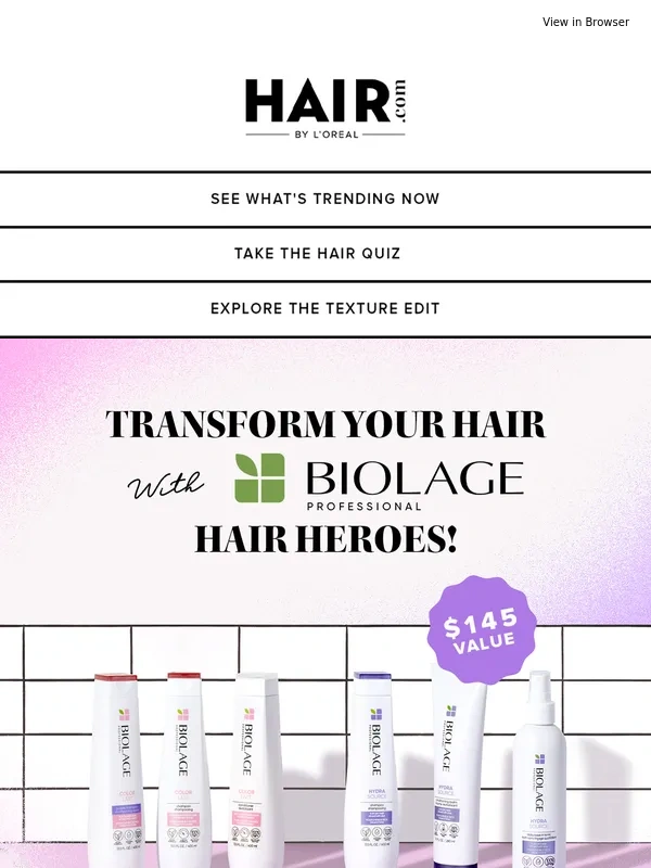 Hair - Enter To Win Up To $145 Of Biolage Professional