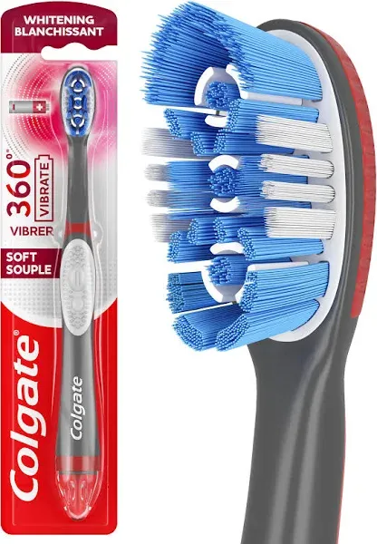 Colgate 360 Vibrate Whitening Battery-Operated Toothbrush
