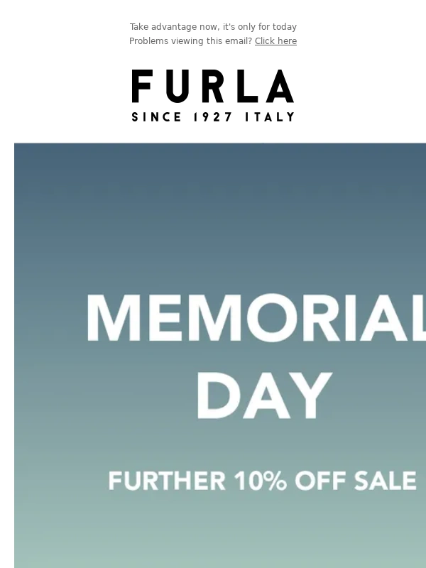 Furla - Further 10% off only for Memorial Day