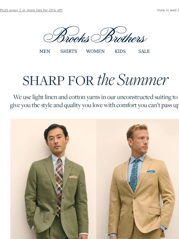 Brooks Brothers - Tailor your summer in style