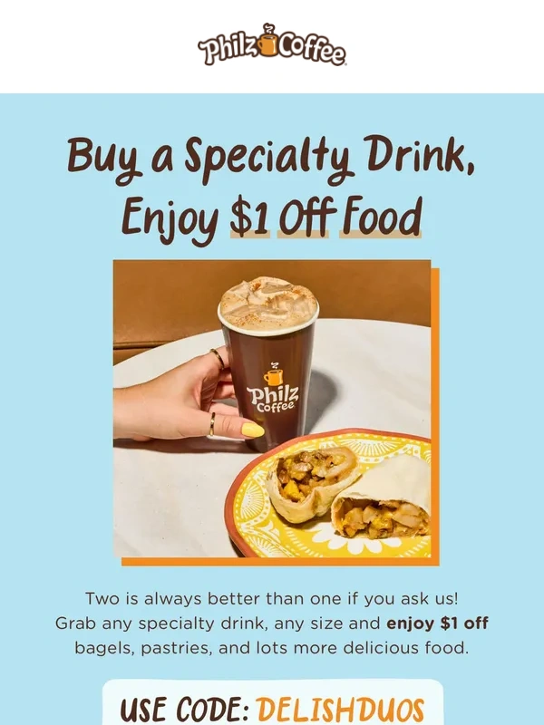Philz Coffee - Sip,snack,and save $1 ?