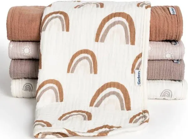 Gerber Baby Girls' Muslin Burp Cloths