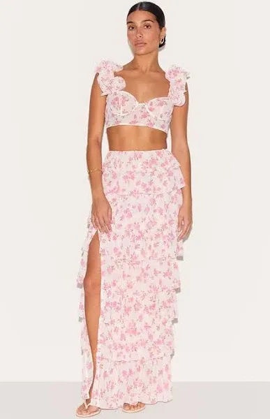 Petite Ruffle Maxi Skirt