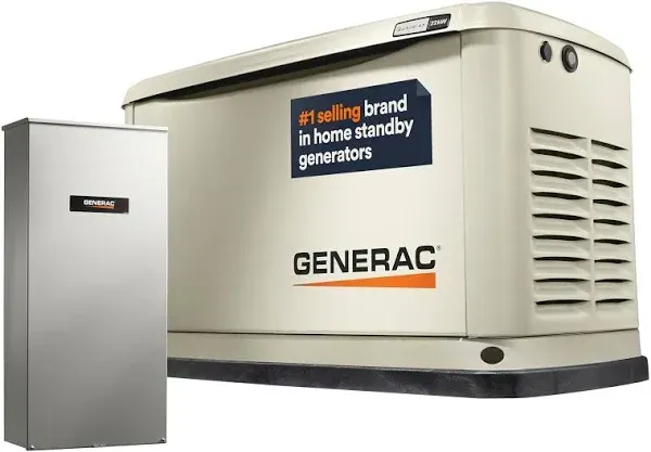 Generac® 22,000-Watt (LP) 19,500-Watt (NG) Home Standby Generator with Mobile Link™