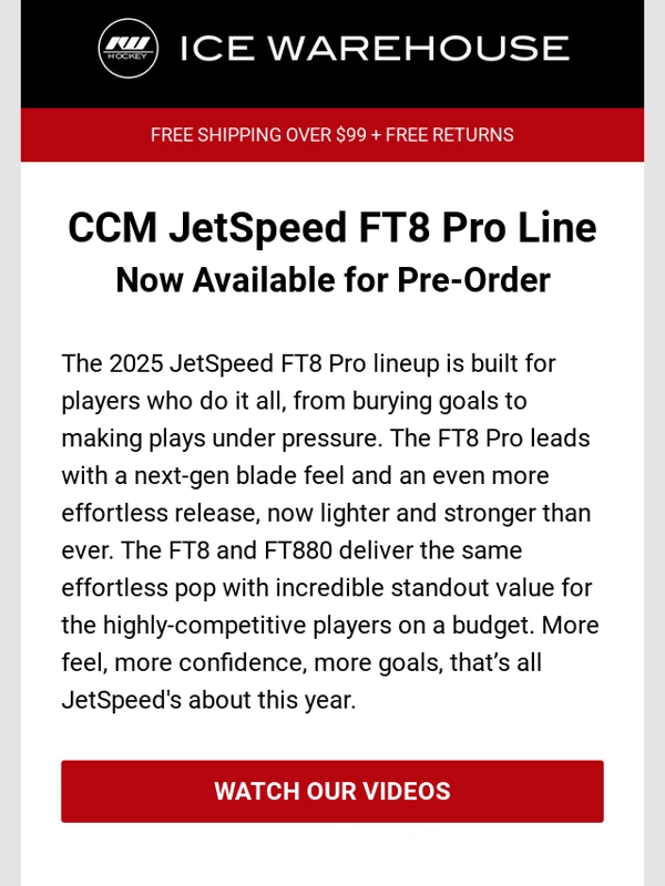Ice Warehouse - CCM JetSpeed FT8 Pro Sticks: More Feel,Confidence & Goals