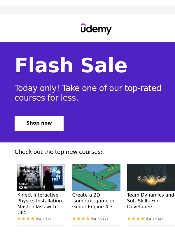 Udemy - Courses are on sale now. Today only!