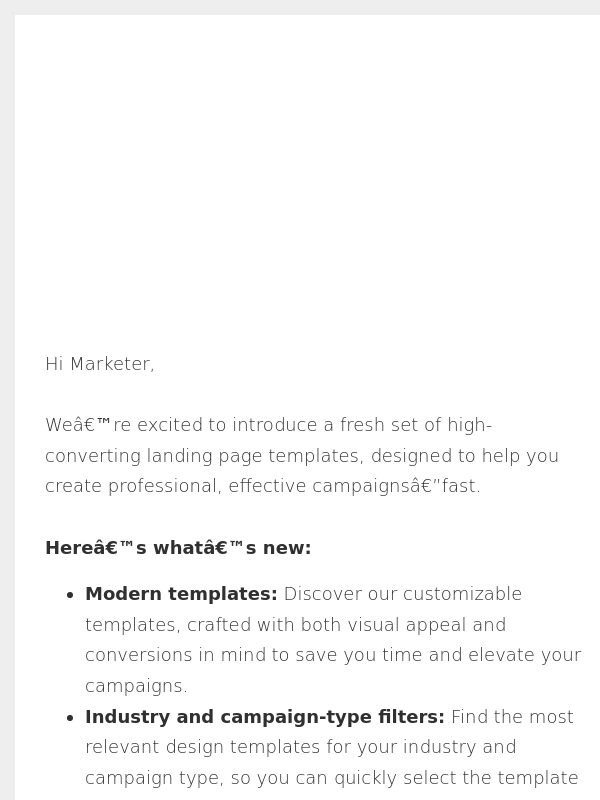 Unbounce - Introducing: Brand new modern landing page templates to boost your conversions