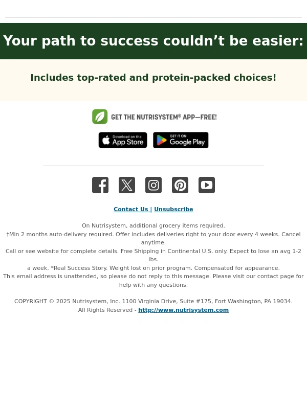NutriSystem - Don’t Miss Out On Today’s Special Offer!