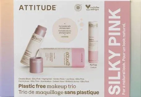 ATTITUDE Oceanly Silky Pink Makeup Set