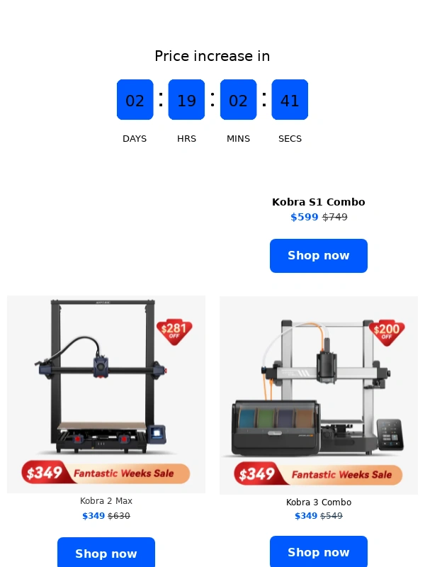 ANYCUBIC - Save Even More Before the Fantastic Weeks Sale Ends!