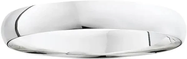 Pompeii3 4mm Dome High Polished Wedding Band 14K White Gold