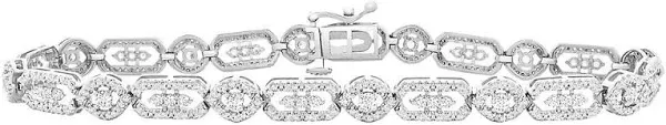 10K White Gold 1 1/2 ct. tw. Diamond Bracelet