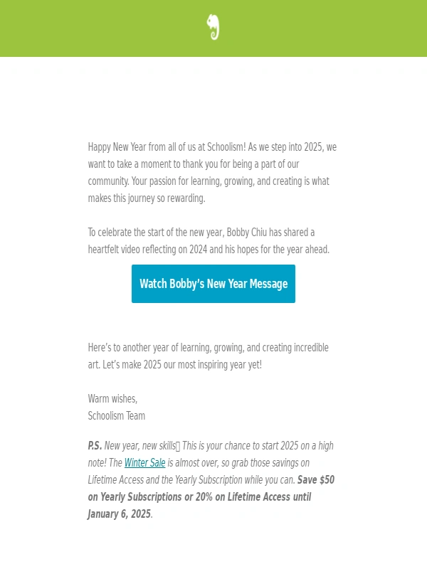 Schoolism - Happy New Year! ? A Message from Bobby Chiu