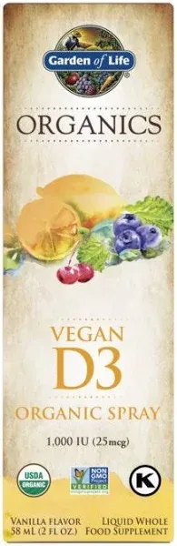 Garden of Life MyKind Organics Vegan D3 Vanilla Spray