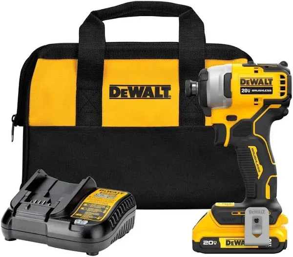 DeWalt Atomic 20V MAX* Brushless Cordless 1/4 in. Compact Impact Driver Kit