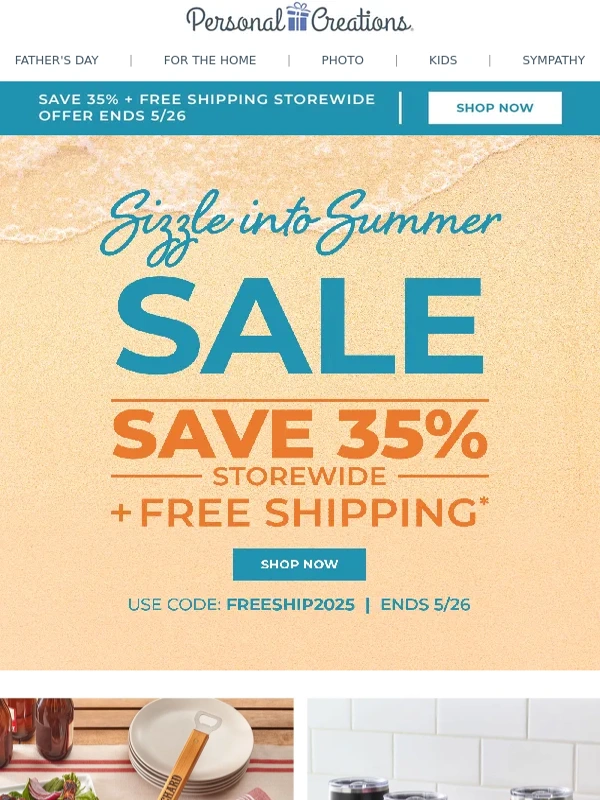 Personal Creations - ? Get Ready for Summer. Save 35% + Free Shipping. ?