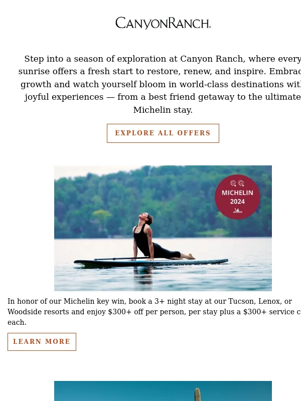 Canyon Ranch - Exclusive Offers for Your Spring Reset