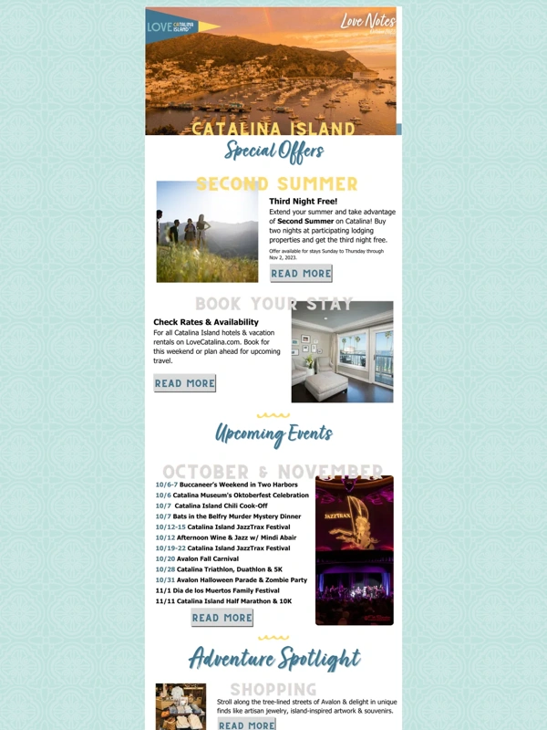 Catalina Island - It's Second Summer on Catalina... Escape the Mainland
