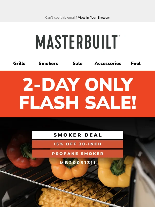 Masterbuilt - ? 2-Day Smoker Sale – Don’t Miss Out!